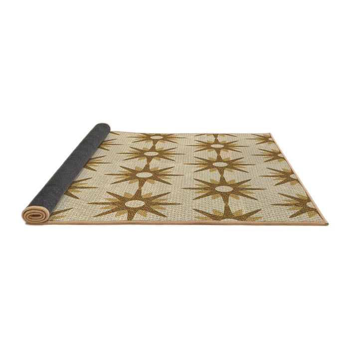 Thickness of Patterned Khaki Gold Rug, pat3123brn