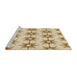 Sideview of Machine Washable Transitional Khaki Gold Rug, wshpat3123brn