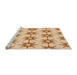 Sideview of Machine Washable Transitional Khaki Gold Rug, wshpat3123org