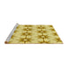 Sideview of Machine Washable Transitional Caramel Brown Rug, wshpat3123yw