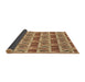 Thickness of Patterned Orange Rug, pat3124brn