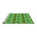 Sideview of Machine Washable Transitional Dark Lime Green Rug, wshpat3124grn