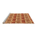 Sideview of Machine Washable Transitional Orange Rug, wshpat3124org