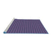 Sideview of Machine Washable Transitional Purple Sage Bush Purple Rug, wshpat3126blu