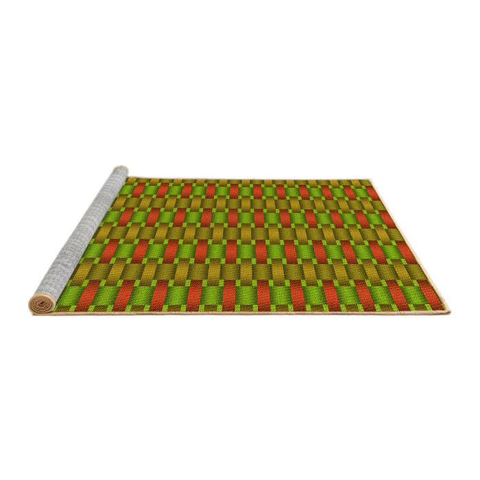 Sideview of Machine Washable Transitional Pistachio Green Rug, wshpat3127yw