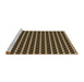 Sideview of Machine Washable Transitional Bronze Brown Rug, wshpat3128brn