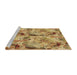 Sideview of Machine Washable Transitional Saffron Yellow Rug, wshpat3129brn