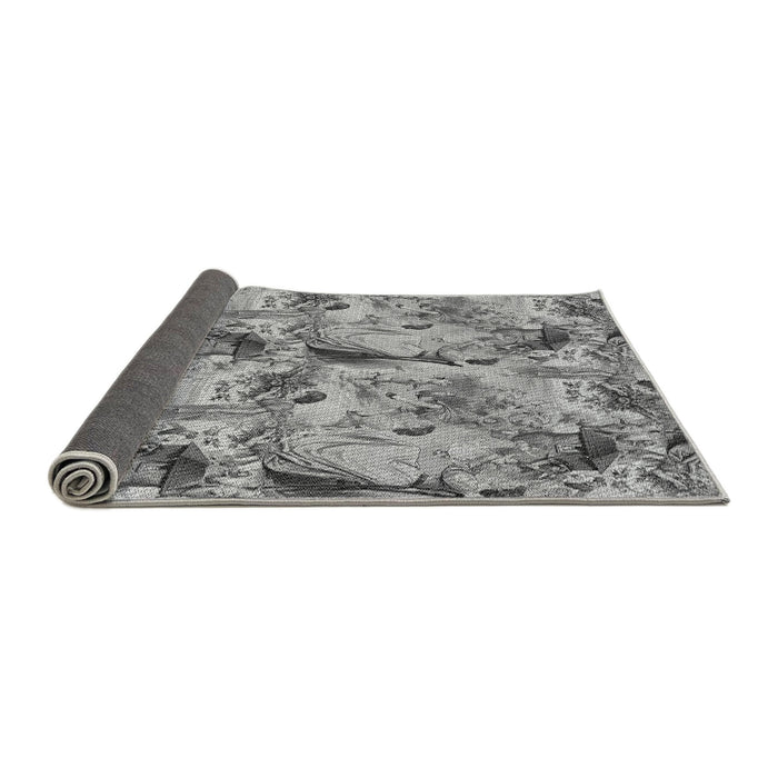 Thickness of Patterned Cloud Gray Rug, pat3129gry