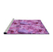 Sideview of Machine Washable Transitional Violet Purple Rug, wshpat3129pur