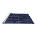 Sideview of Machine Washable Transitional Deep Periwinkle Purple Rug, wshpat3130blu