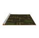 Sideview of Machine Washable Transitional Midnight Gray Rug, wshpat3130brn