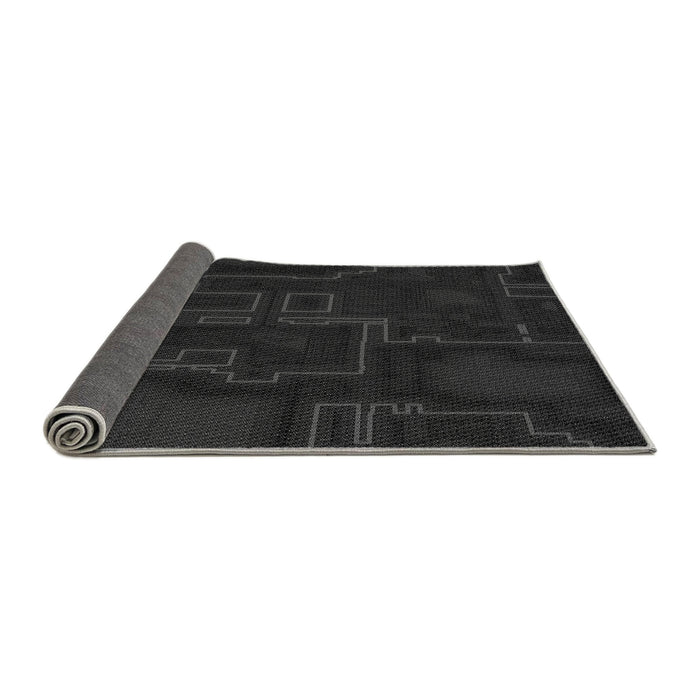 Thickness of Patterned Midnight Gray Rug, pat3130gry