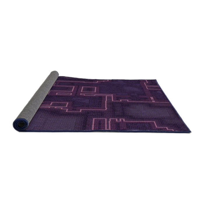 Thickness of Patterned Purple Rug, pat3130pur