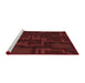 Sideview of Machine Washable Transitional Red Rug, wshpat3130rd