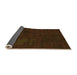 Thickness of Patterned Dark Bronze Brown Rug, pat3131org