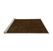 Sideview of Machine Washable Transitional Dark Bronze Brown Rug, wshpat3131org