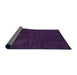 Thickness of Patterned Deep Purple Rug, pat3131pur