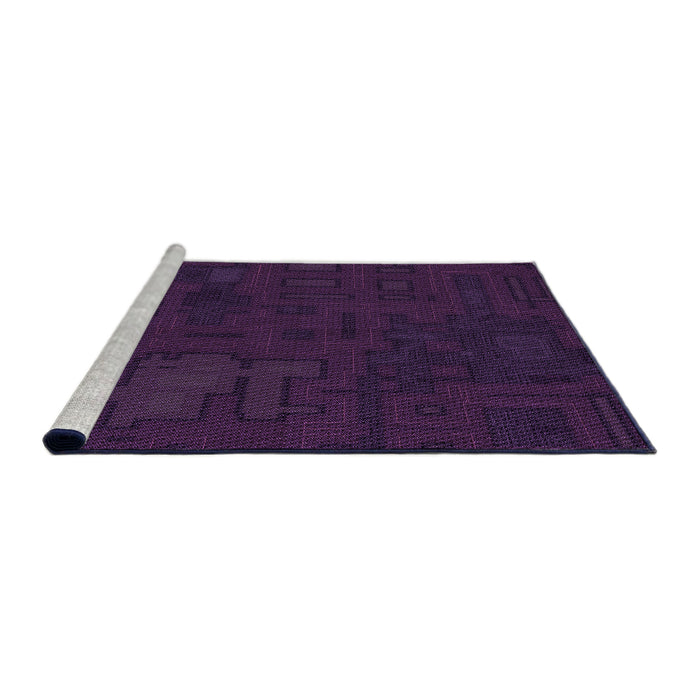 Sideview of Machine Washable Transitional Deep Purple Rug, wshpat3131pur