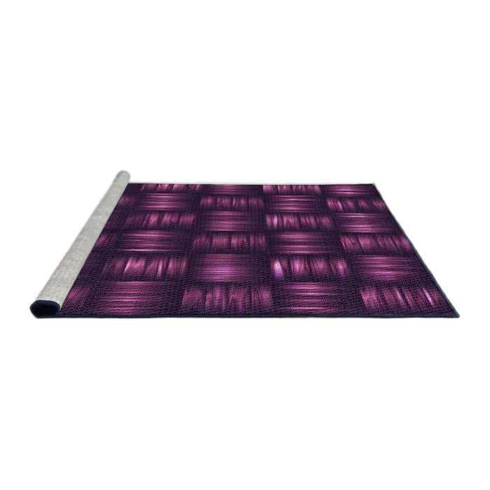 Sideview of Machine Washable Transitional Dark Magenta Purple Rug, wshpat3132pur
