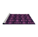 Sideview of Machine Washable Transitional Dark Magenta Purple Rug, wshpat3132pur