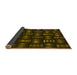 Thickness of Patterned Dark Bronze Brown Rug, pat3132yw