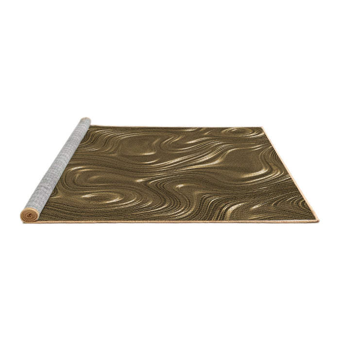 Sideview of Machine Washable Transitional Light Brown Rug, wshpat3133brn