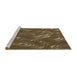 Sideview of Machine Washable Transitional Light Brown Rug, wshpat3133brn