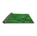 Thickness of Patterned DarkGreen Rug, pat3133grn