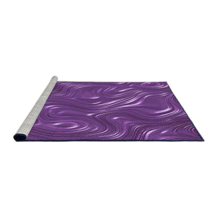 Sideview of Machine Washable Transitional Purple Rug, wshpat3133pur