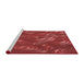 Sideview of Machine Washable Transitional Red Rug, wshpat3133rd