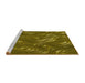 Sideview of Machine Washable Transitional Dark Golden Brown Rug, wshpat3133yw