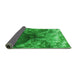 Thickness of Patterned Green Rug, pat3134grn