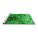 Sideview of Machine Washable Transitional Green Rug, wshpat3134grn