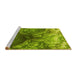 Sideview of Machine Washable Transitional Pistachio Green Rug, wshpat3134yw