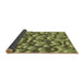 Thickness of Patterned Green Rug, pat3135brn