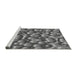 Sideview of Machine Washable Transitional Gunmetal Gray Rug, wshpat3135gry