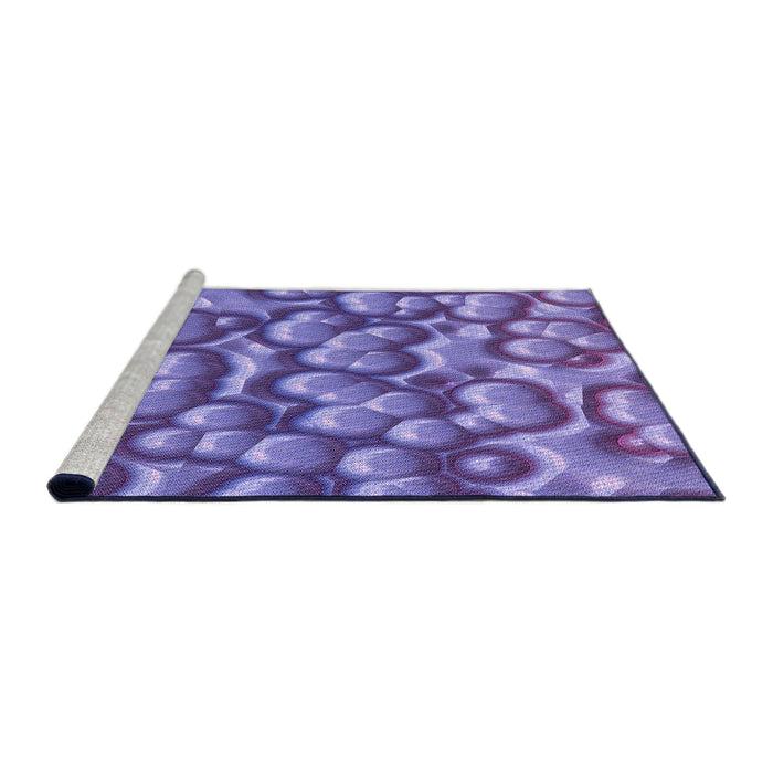 Sideview of Machine Washable Transitional Amethyst Purple Rug, wshpat3135pur