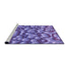 Sideview of Machine Washable Transitional Amethyst Purple Rug, wshpat3135pur