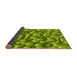 Thickness of Patterned Green Rug, pat3135yw