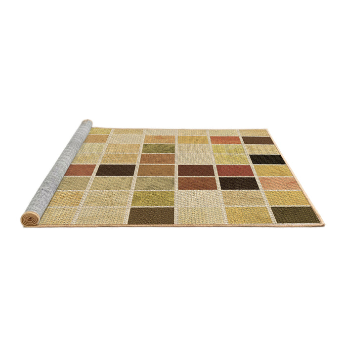 Sideview of Machine Washable Transitional Brown Gold Rug, wshpat3136brn