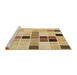 Sideview of Machine Washable Transitional Brown Gold Rug, wshpat3136brn