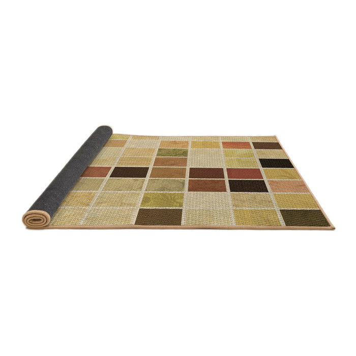 Thickness of Patterned Brown Gold Rug, pat3136brn