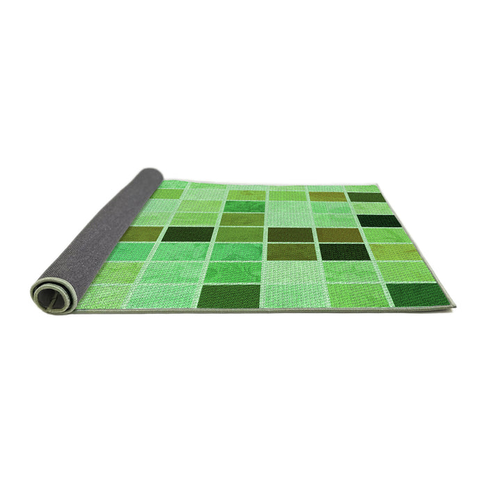 Thickness of Patterned Jade Green Rug, pat3136grn
