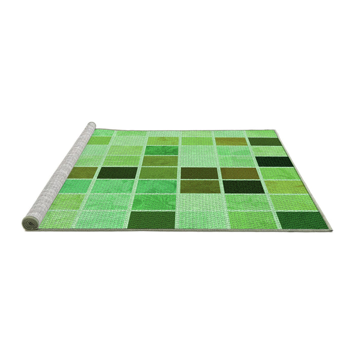 Sideview of Machine Washable Transitional Jade Green Rug, wshpat3136grn