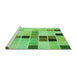 Sideview of Machine Washable Transitional Jade Green Rug, wshpat3136grn