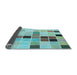 Thickness of Patterned Deep-Sea Green Rug, pat3136lblu