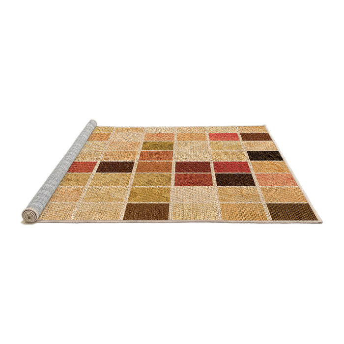 Sideview of Machine Washable Transitional Orange Rug, wshpat3136org