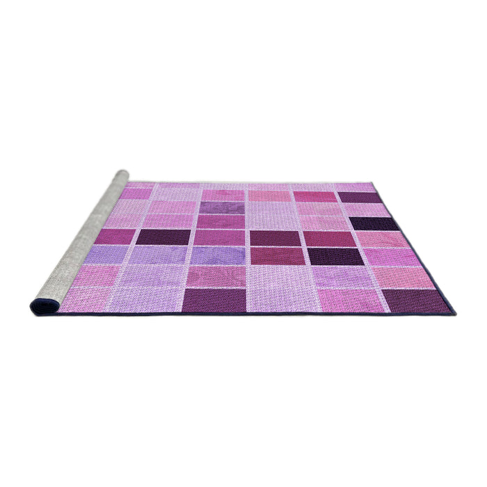 Sideview of Machine Washable Transitional Blossom Pink Rug, wshpat3136pur