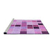 Sideview of Machine Washable Transitional Blossom Pink Rug, wshpat3136pur