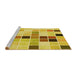 Sideview of Machine Washable Transitional Bold Yellow Rug, wshpat3136yw